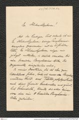 Nachlass Franz Steindachner, Brief von L. Trgovcevic´ an Franz Steindachner (09.06.1904), Inv.Nr. 550.02, Seite 1